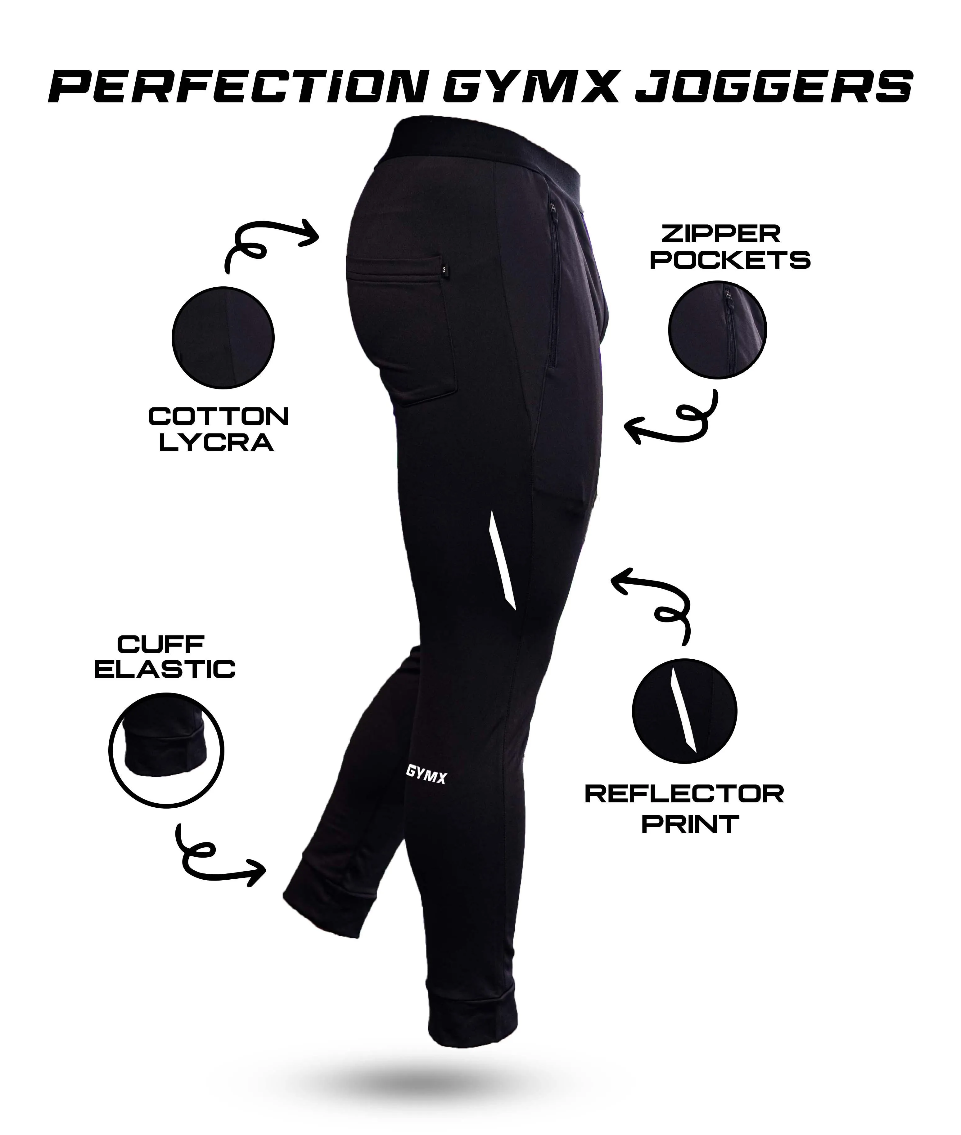 103 Perfection GymX Joggers: Epic Black