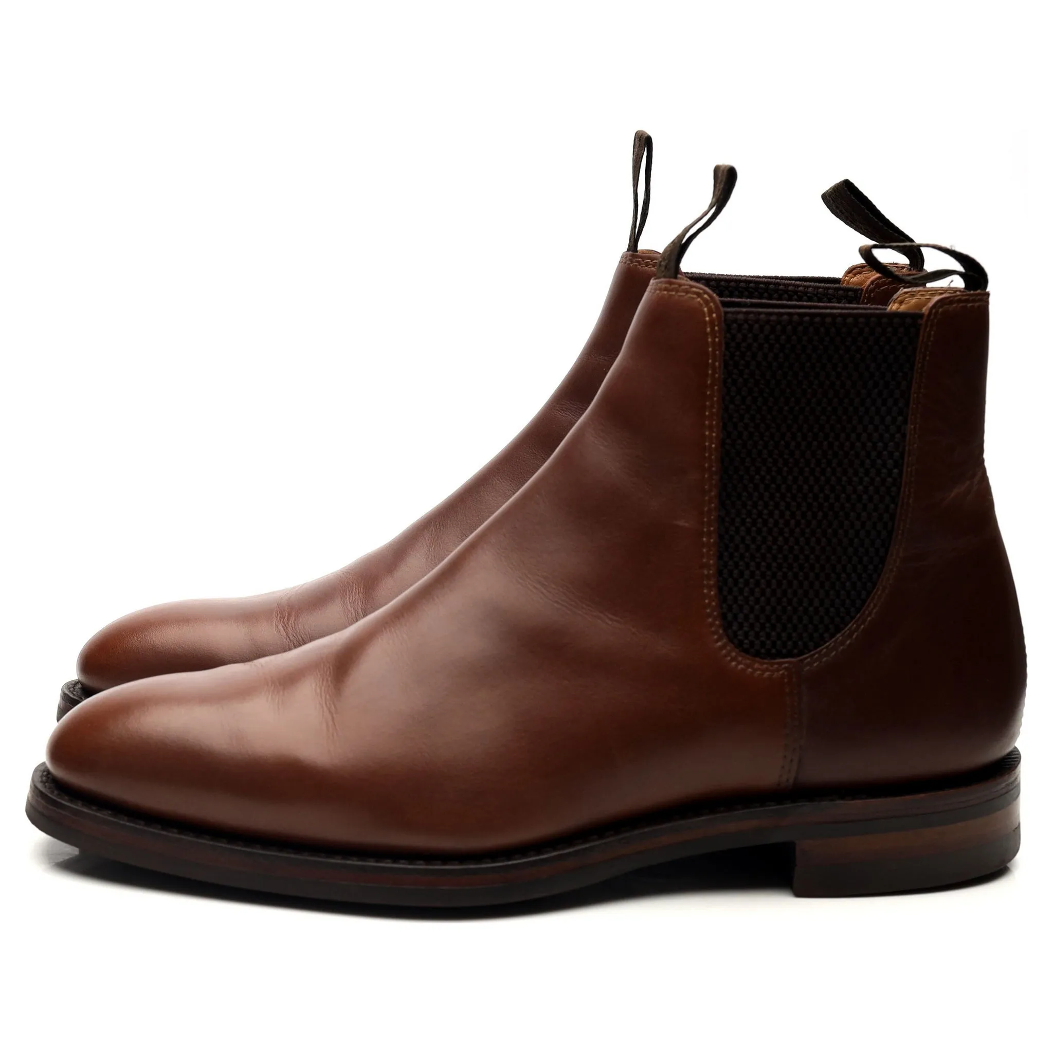 1880 'Chatsworth' Brown Leather Chelsea Boots UK 7 G