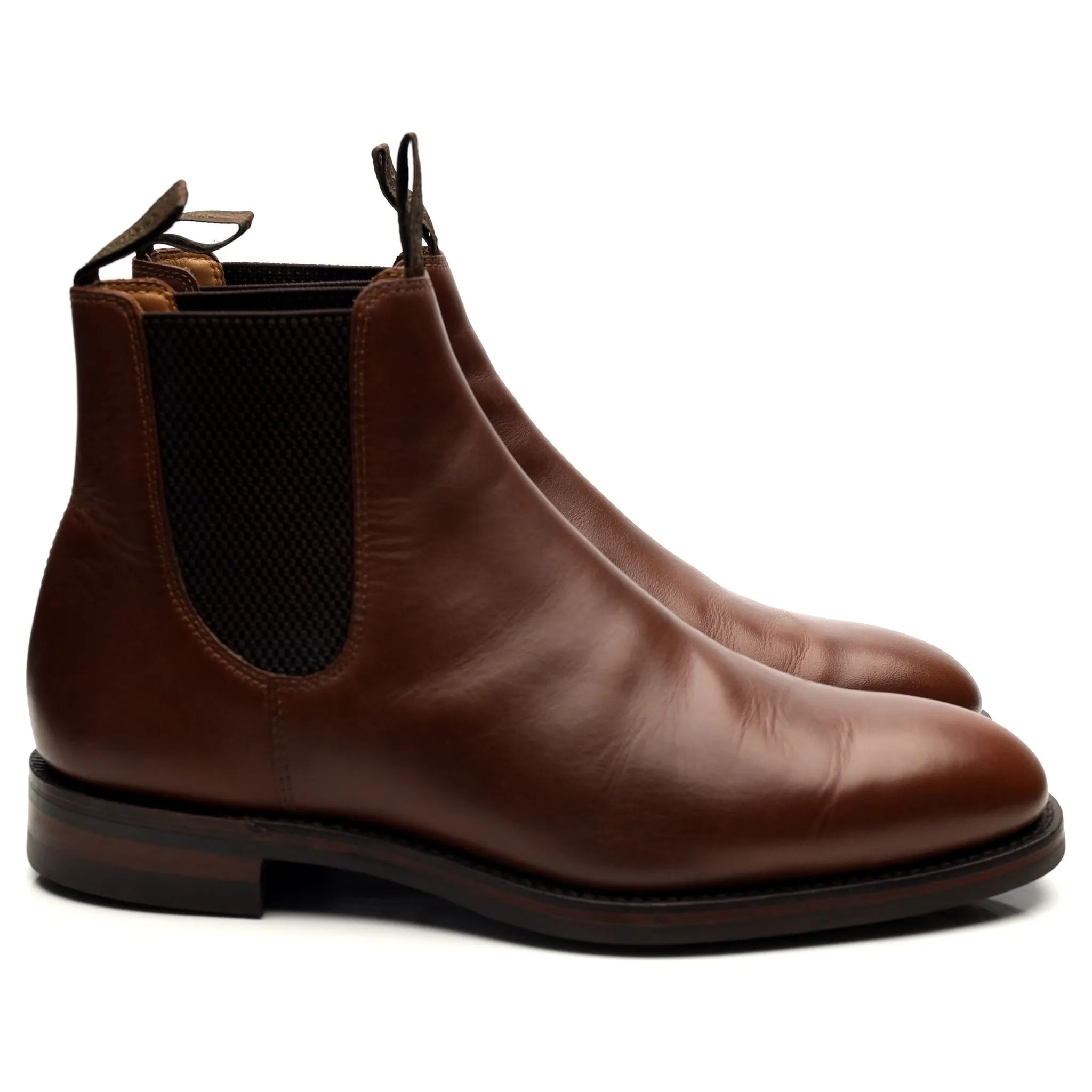 1880 'Chatsworth' Brown Leather Chelsea Boots UK 7 G