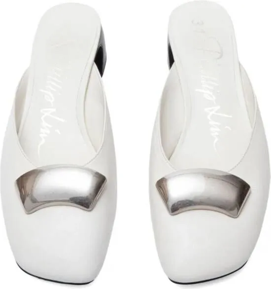 3.1 Phillip Lim ID 35mm leather mules White