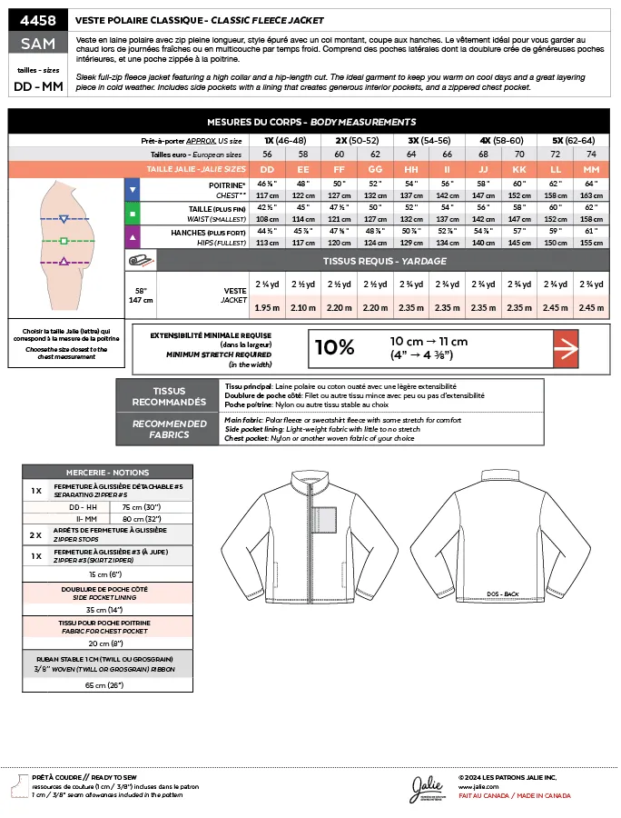 4458 // SAM Classic fleece jacket