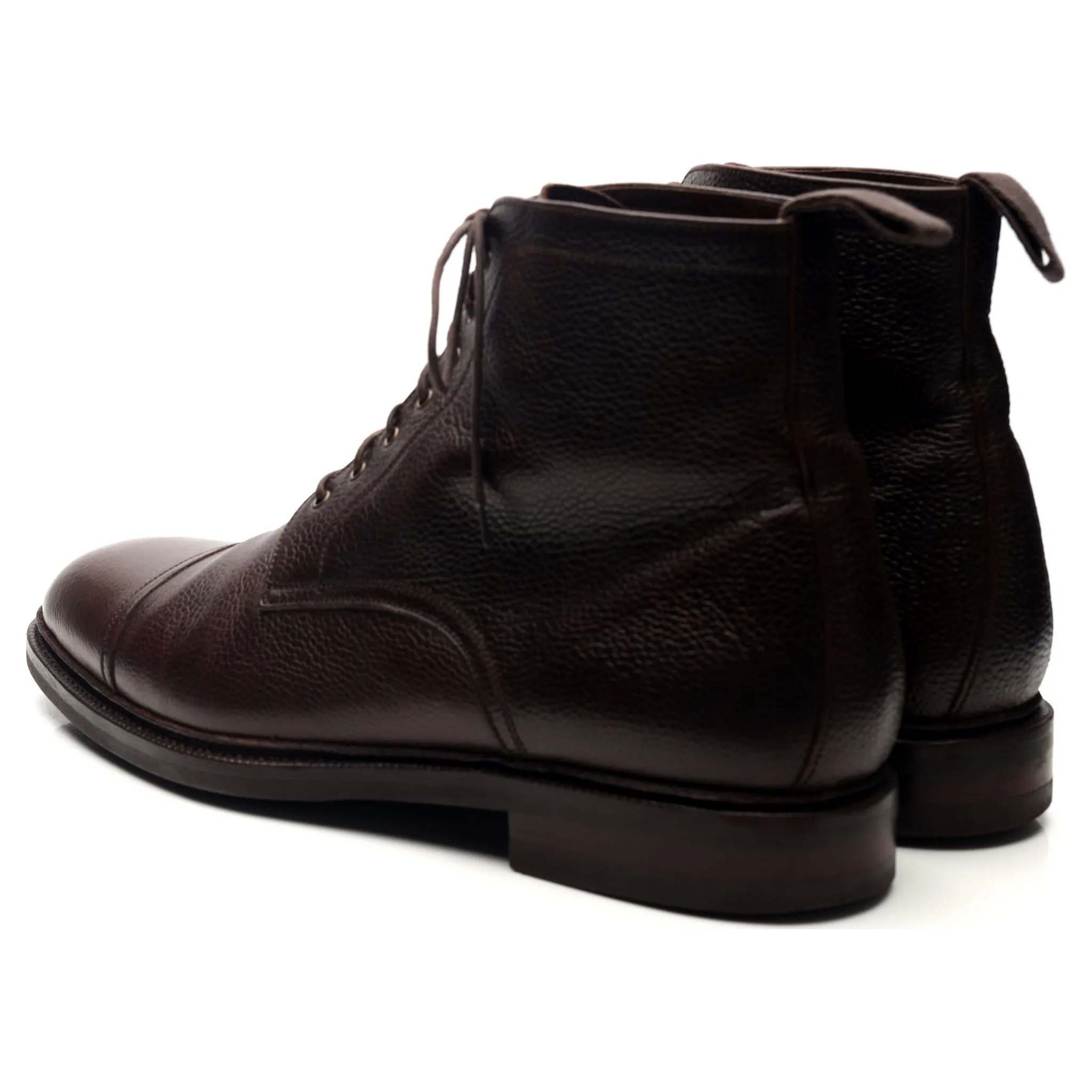 '80179' Dark Brown Leather Boots UK 11 EE