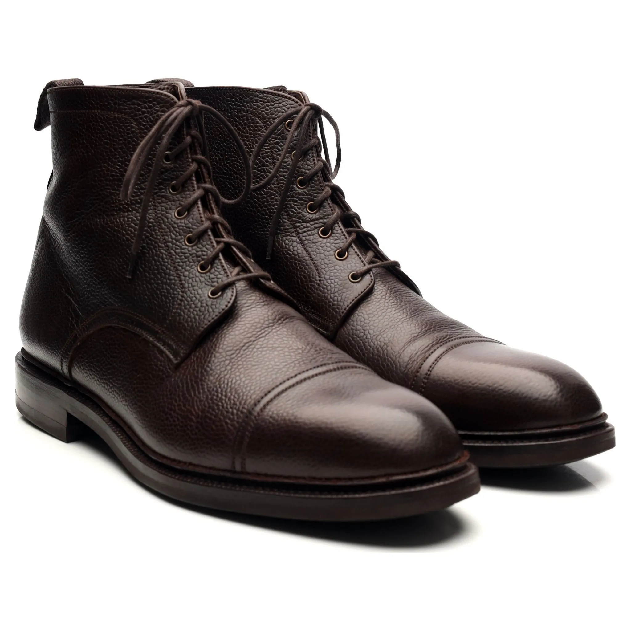 '80179' Dark Brown Leather Boots UK 11 EE