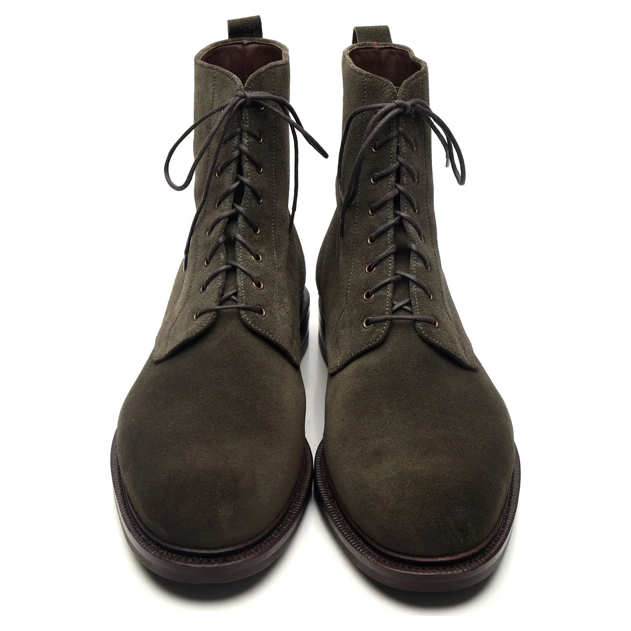 '80382' Dark Green Suede Boots UK 11