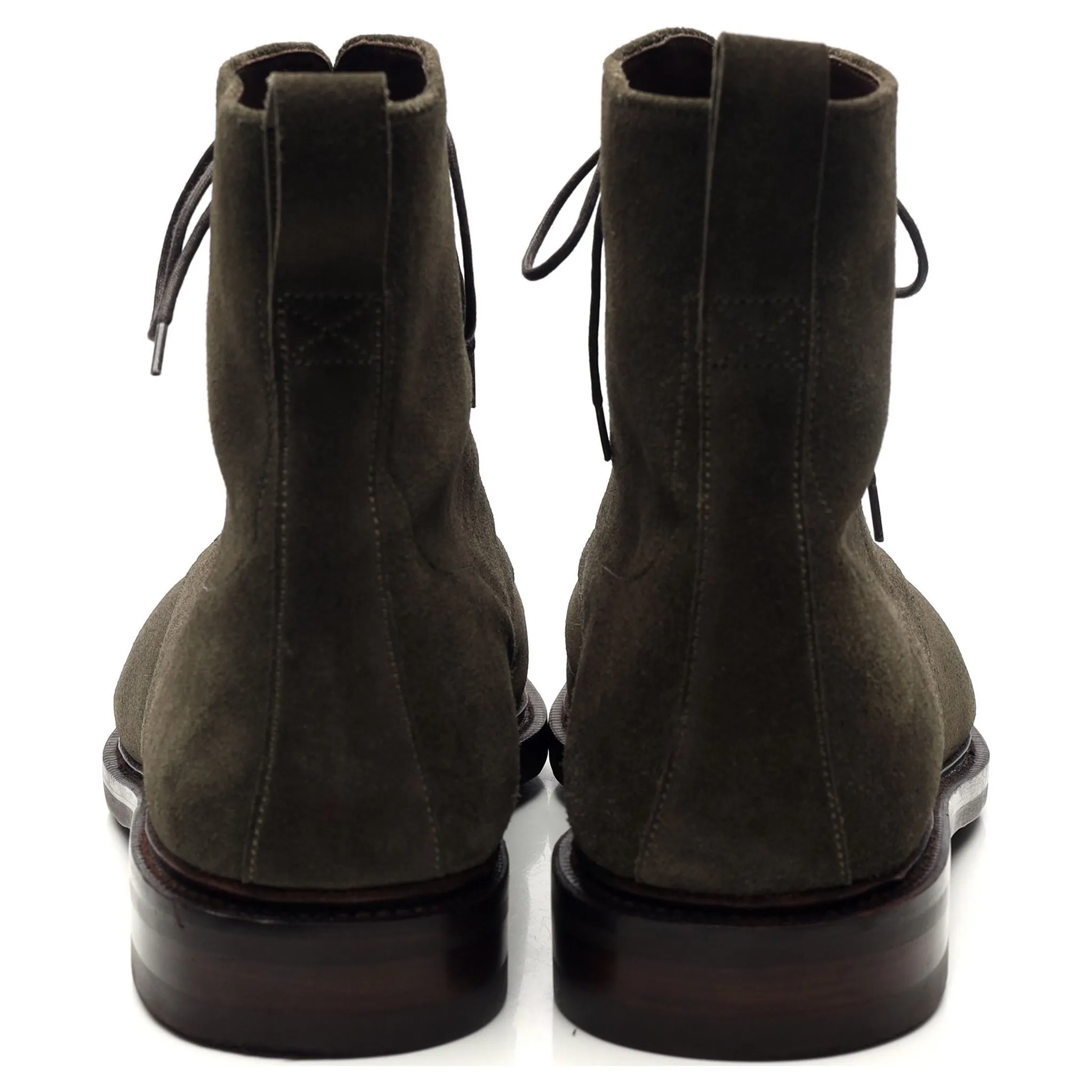 '80382' Dark Green Suede Boots UK 11