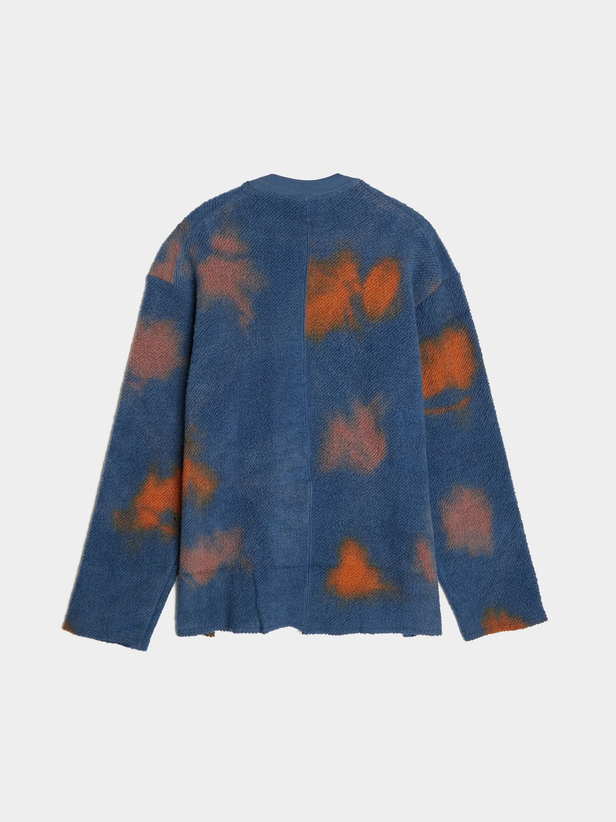 Acid Raw Crew Neck Pullover, Blue