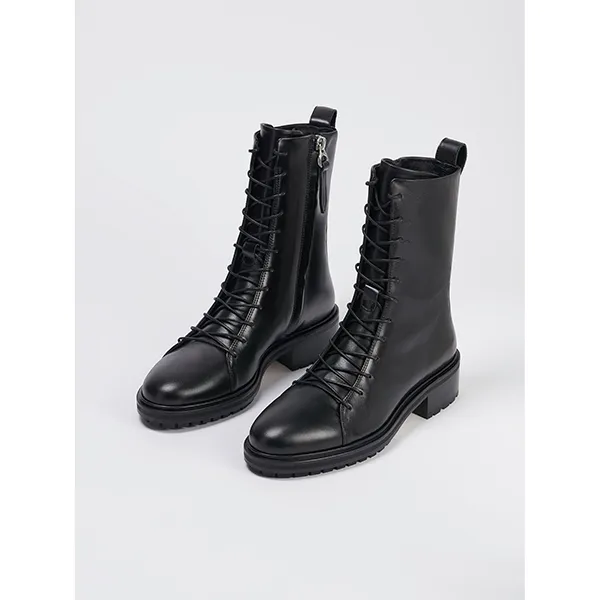 Aeyde Isa Combat Boot Black