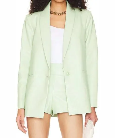 Alice + Olivia Denny Shawl Blazer In Pistachio