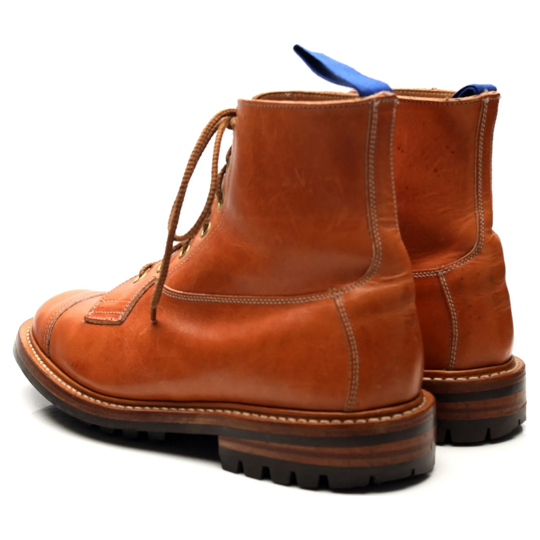 'Allan' Tan Brown Leather Boots UK 6