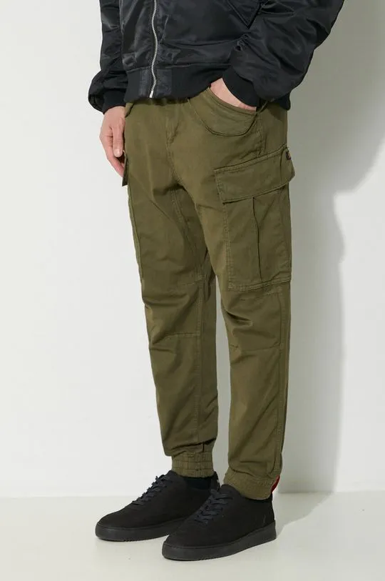 Alpha Industries cotton trousers Airman Pant green color 188201.142