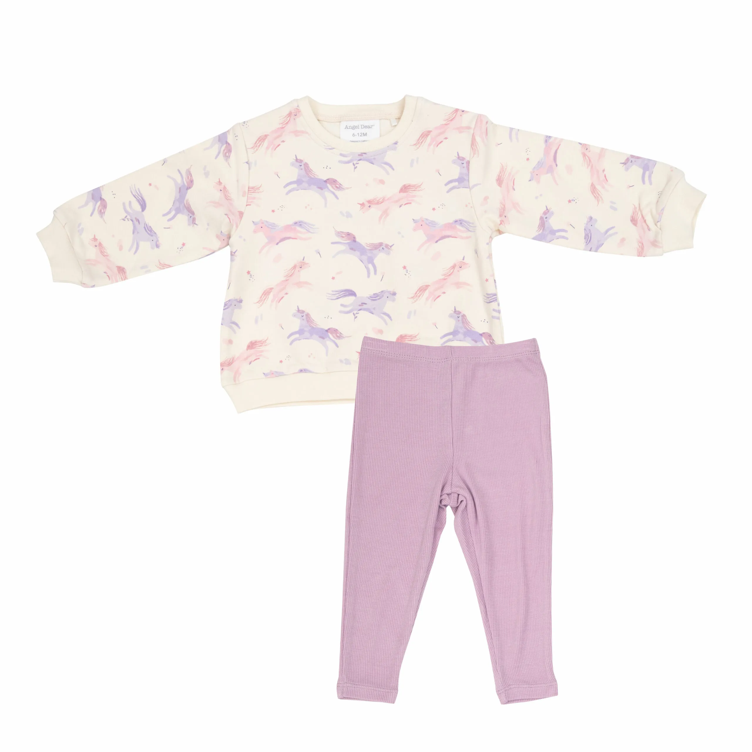 Angel Dear Dreamy Unicorns Puffy Oversized Sweatershirt And Rib Legging