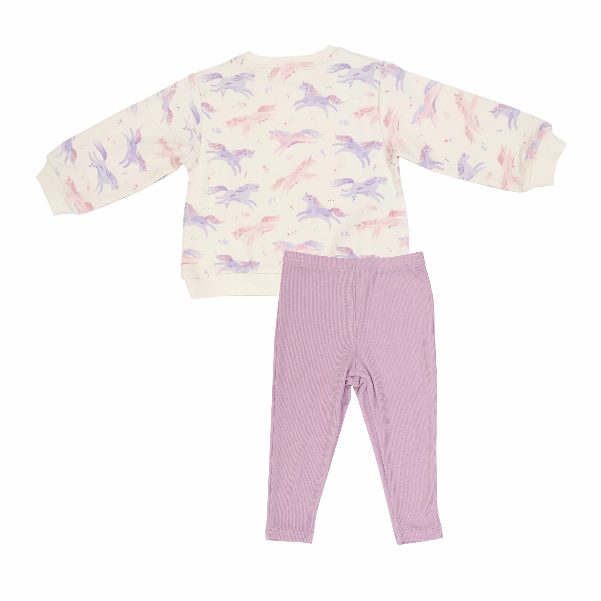 Angel Dear Dreamy Unicorns Puffy Oversized Sweatershirt And Rib Legging