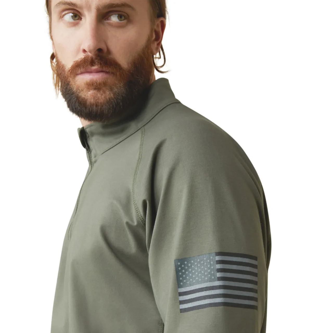 Ariat | FR Combat Stretch 1/4 Zip LS Work Shirt | Dark Sage