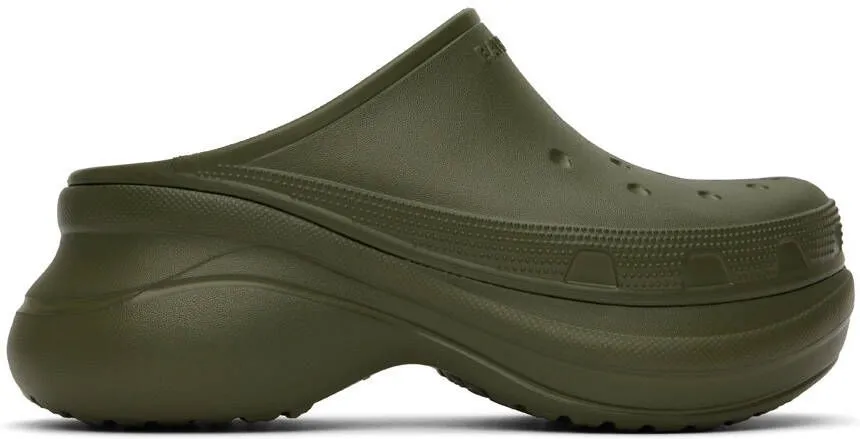 Balenciaga Khaki Crocs Edition Mules