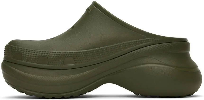 Balenciaga Khaki Crocs Edition Mules