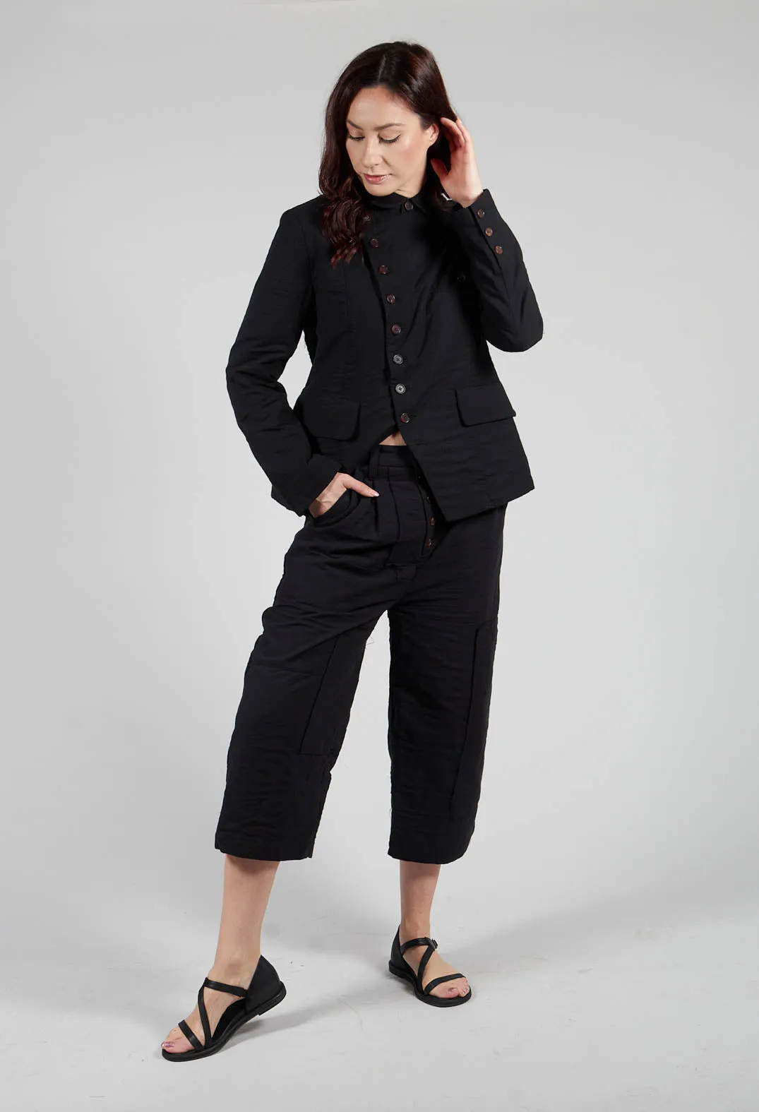 Bias Front Culottes in Black