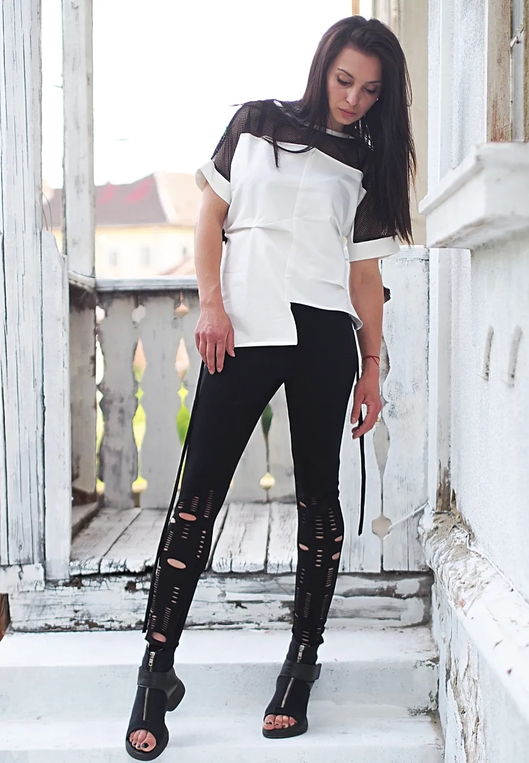 Black long leggings,extravagant women leggings