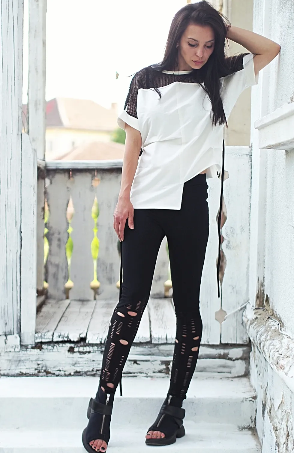 Black long leggings,extravagant women leggings