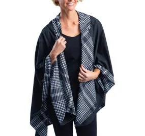 Black With B&W Houndstooth Plaid