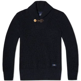 Bleu de Paname Shawl Collar KnitIndigo