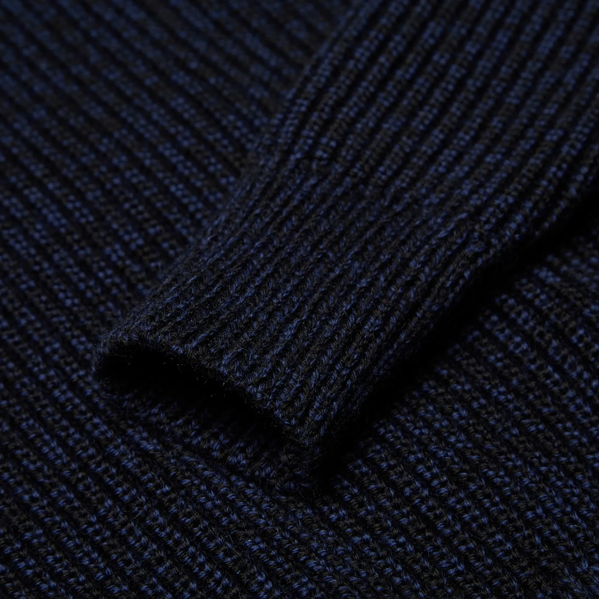 Bleu de Paname Shawl Collar KnitIndigo