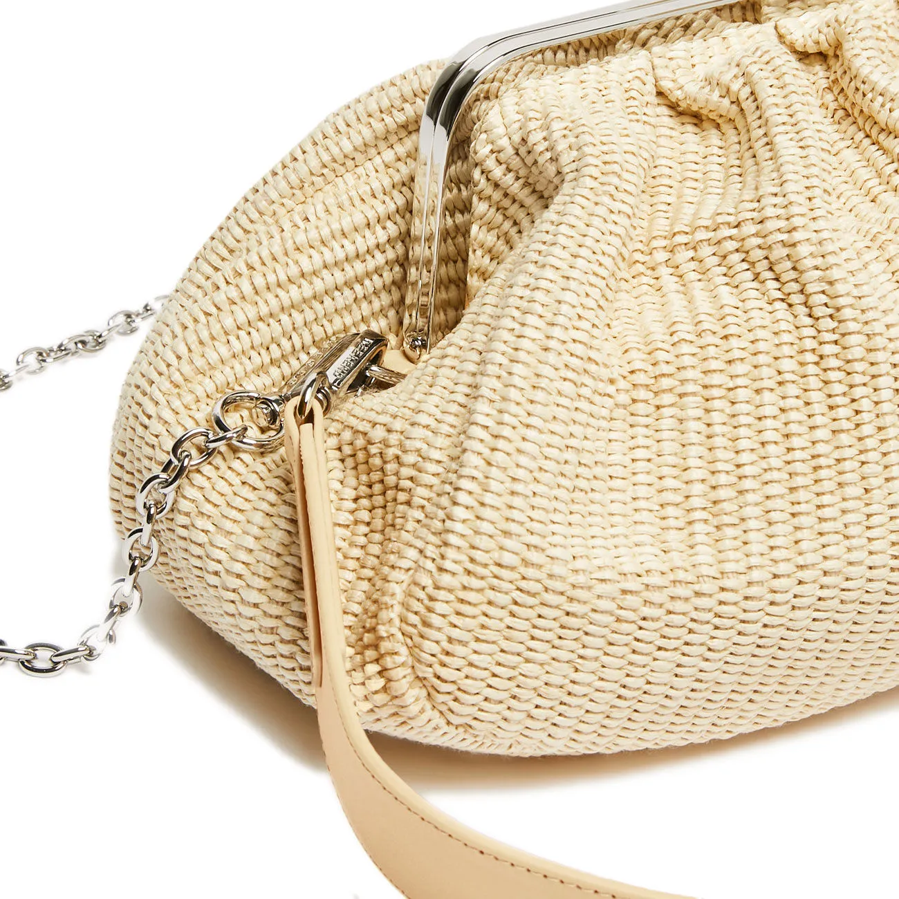 BORSA PASTICCINO FORTUNA IN RAFFIA MEDIUM Donna Naturale