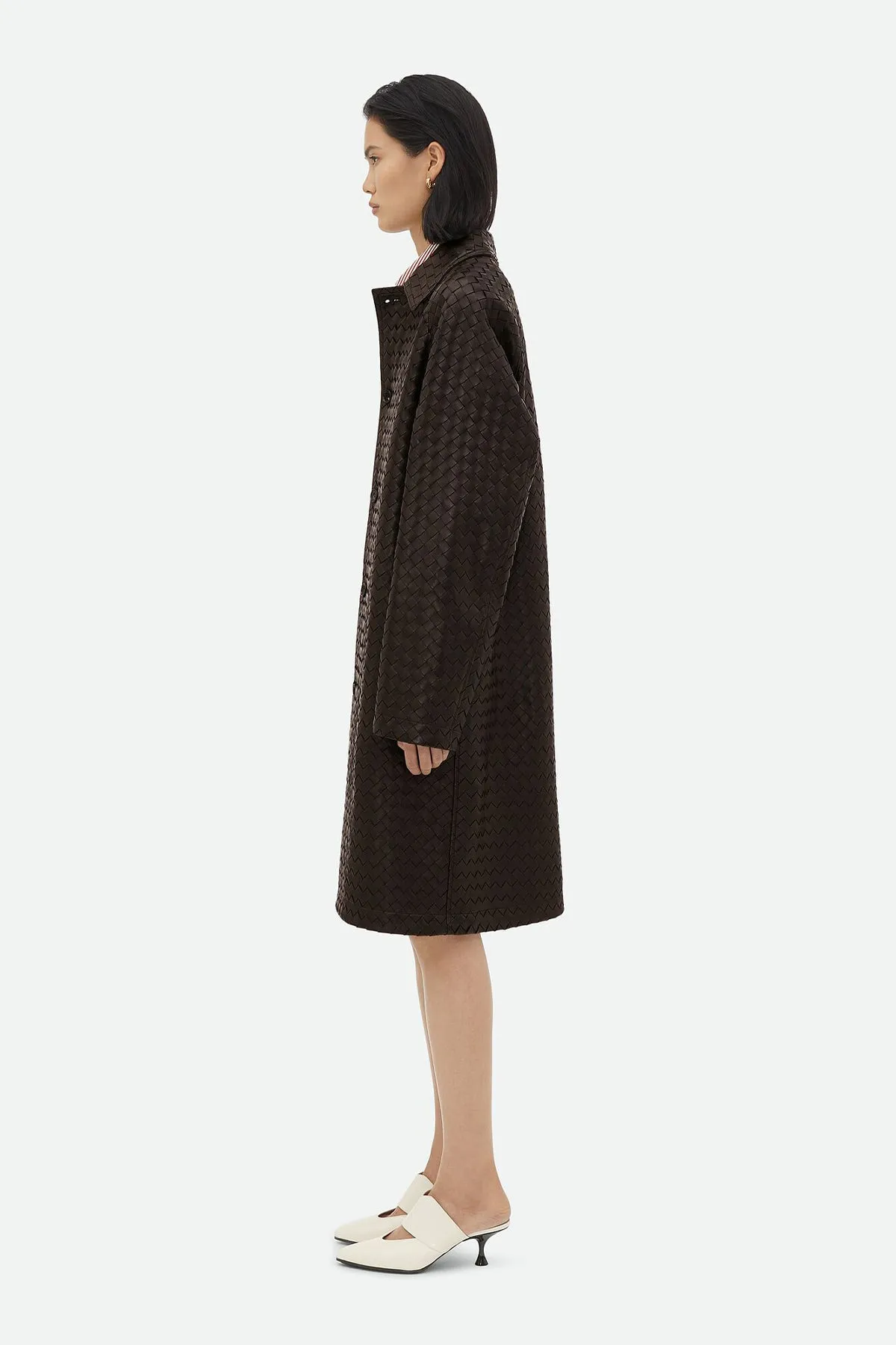 BOTTEGA VENETA | INTRECCIATO LEATHER COAT