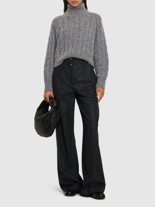 Brunello Cucinelli   Cable knit wool & mohair sweater 