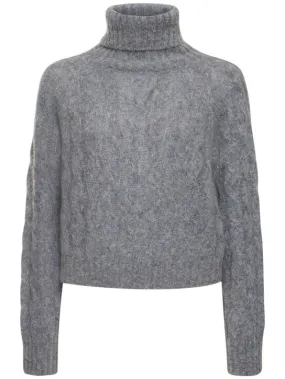 Brunello Cucinelli   Cable knit wool & mohair sweater 