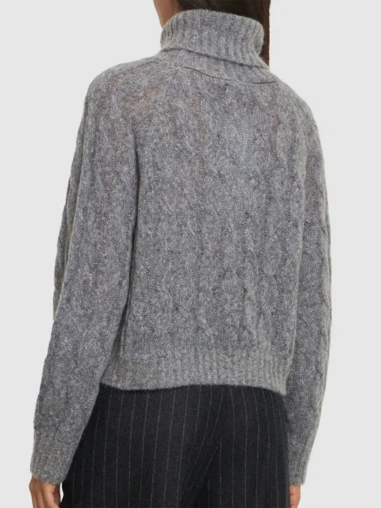 Brunello Cucinelli   Cable knit wool & mohair sweater 