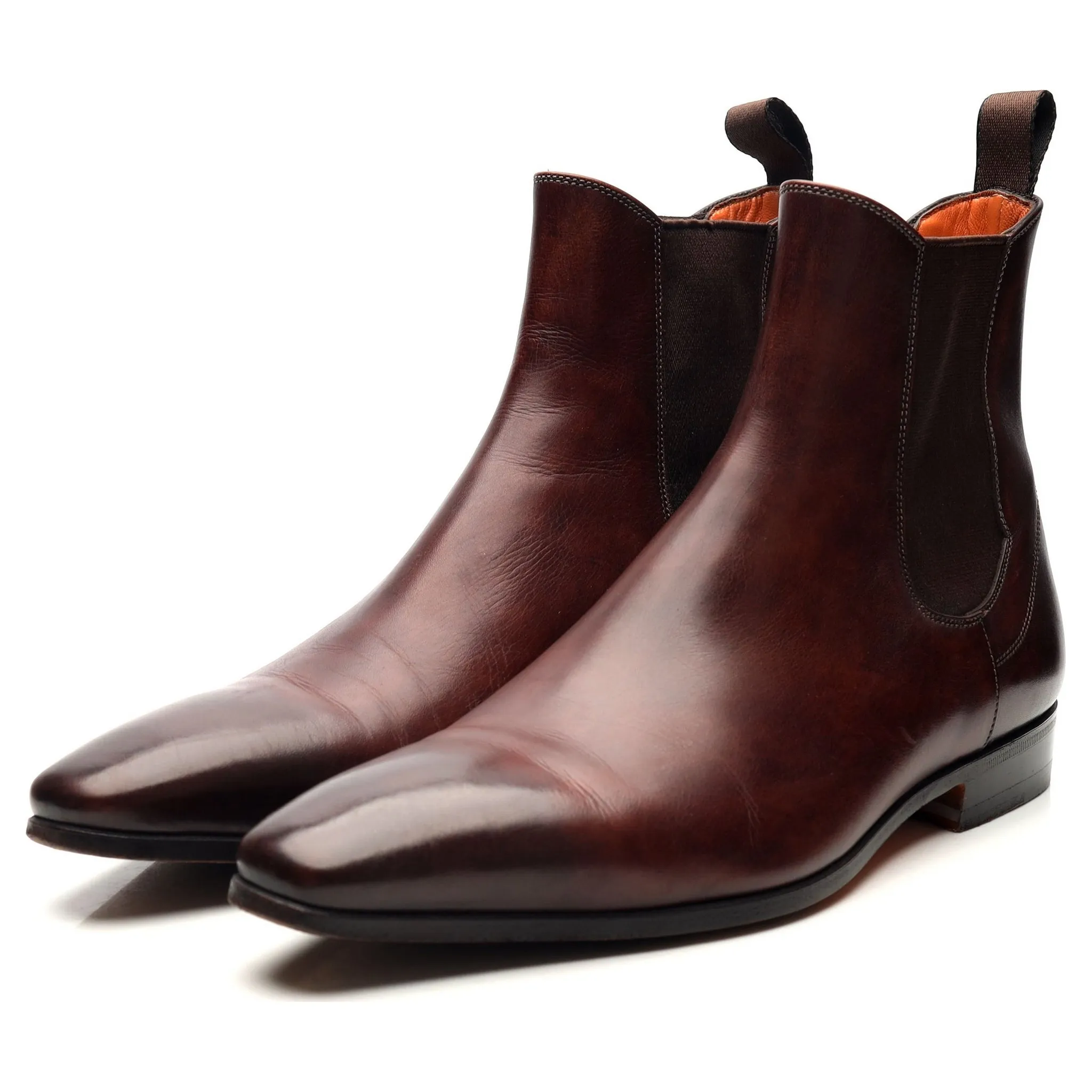 Burgundy Leather Chelsea Boots UK 6.5