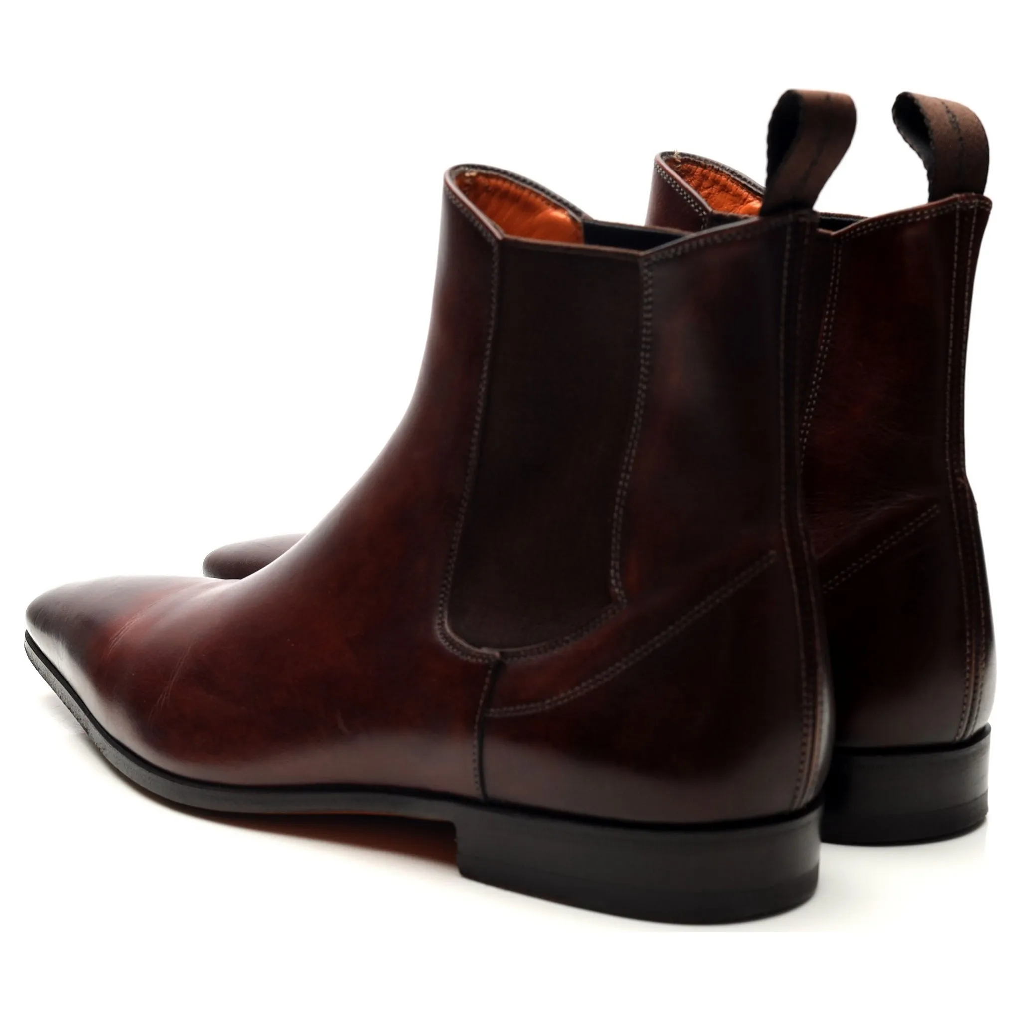 Burgundy Leather Chelsea Boots UK 6.5