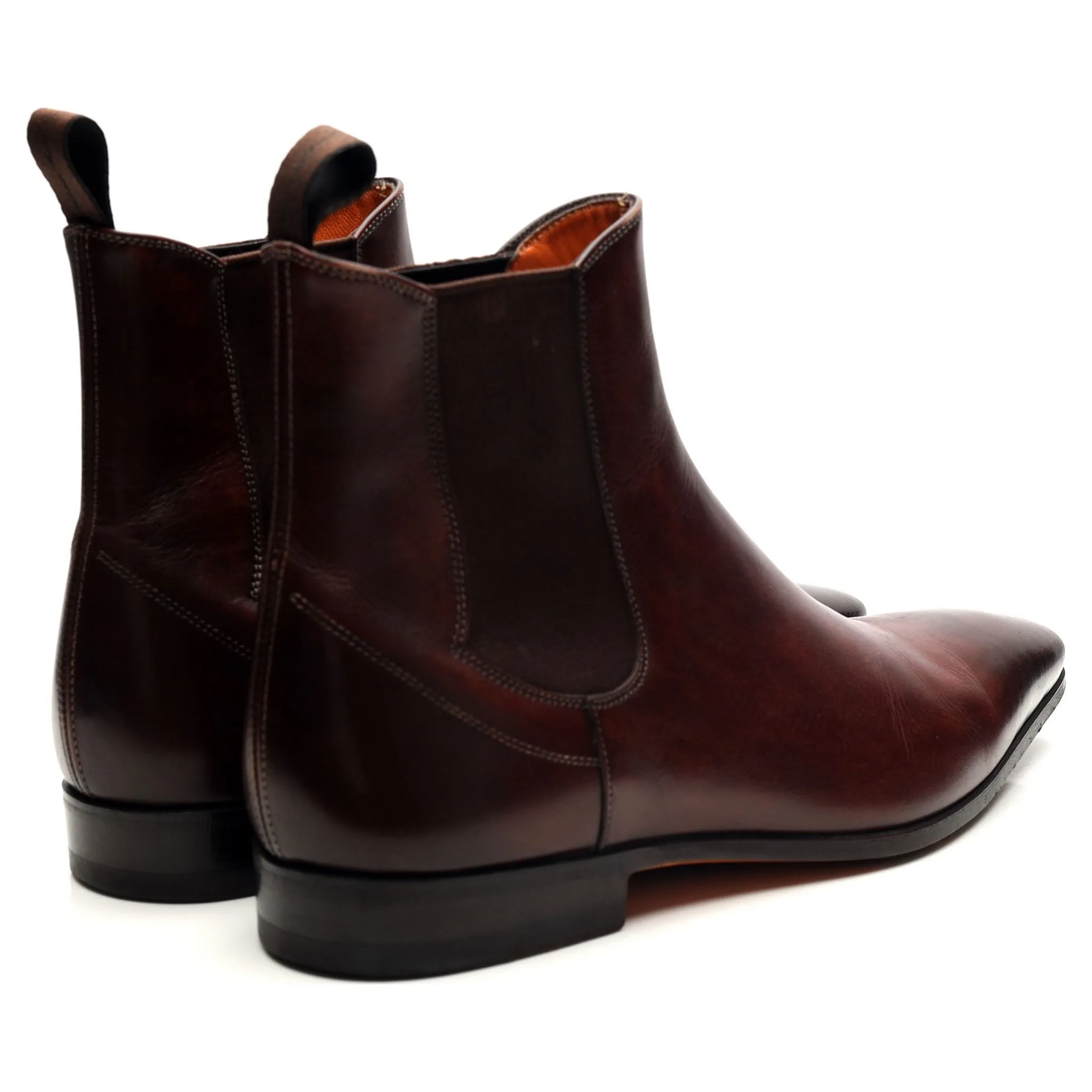 Burgundy Leather Chelsea Boots UK 6.5