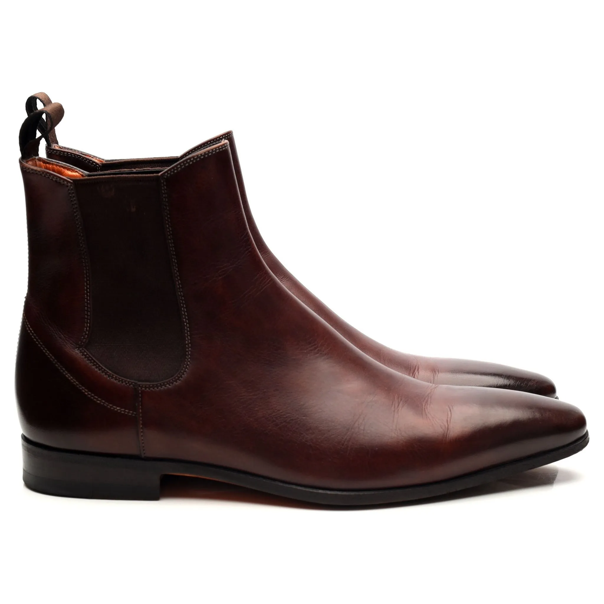 Burgundy Leather Chelsea Boots UK 6.5