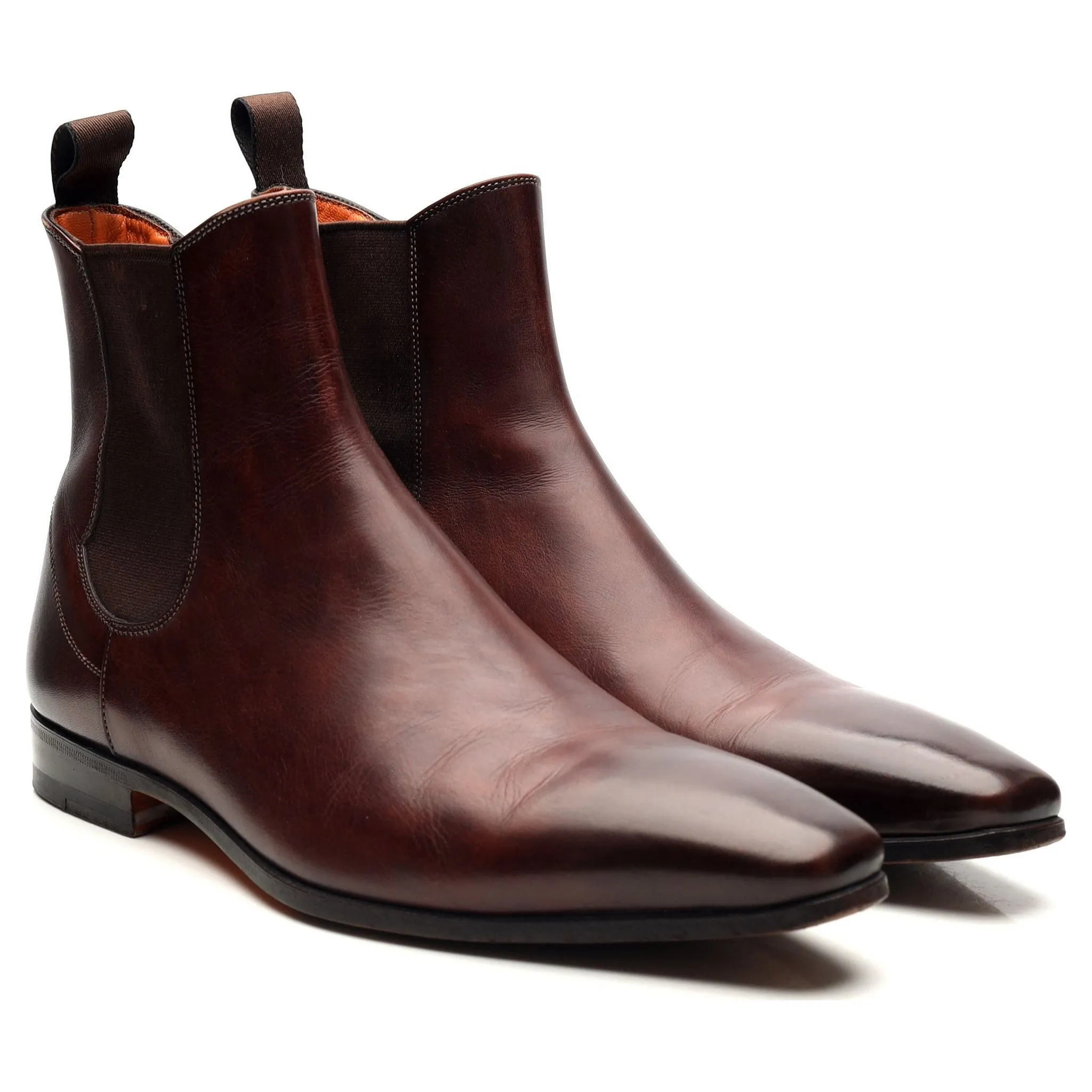 Burgundy Leather Chelsea Boots UK 6.5