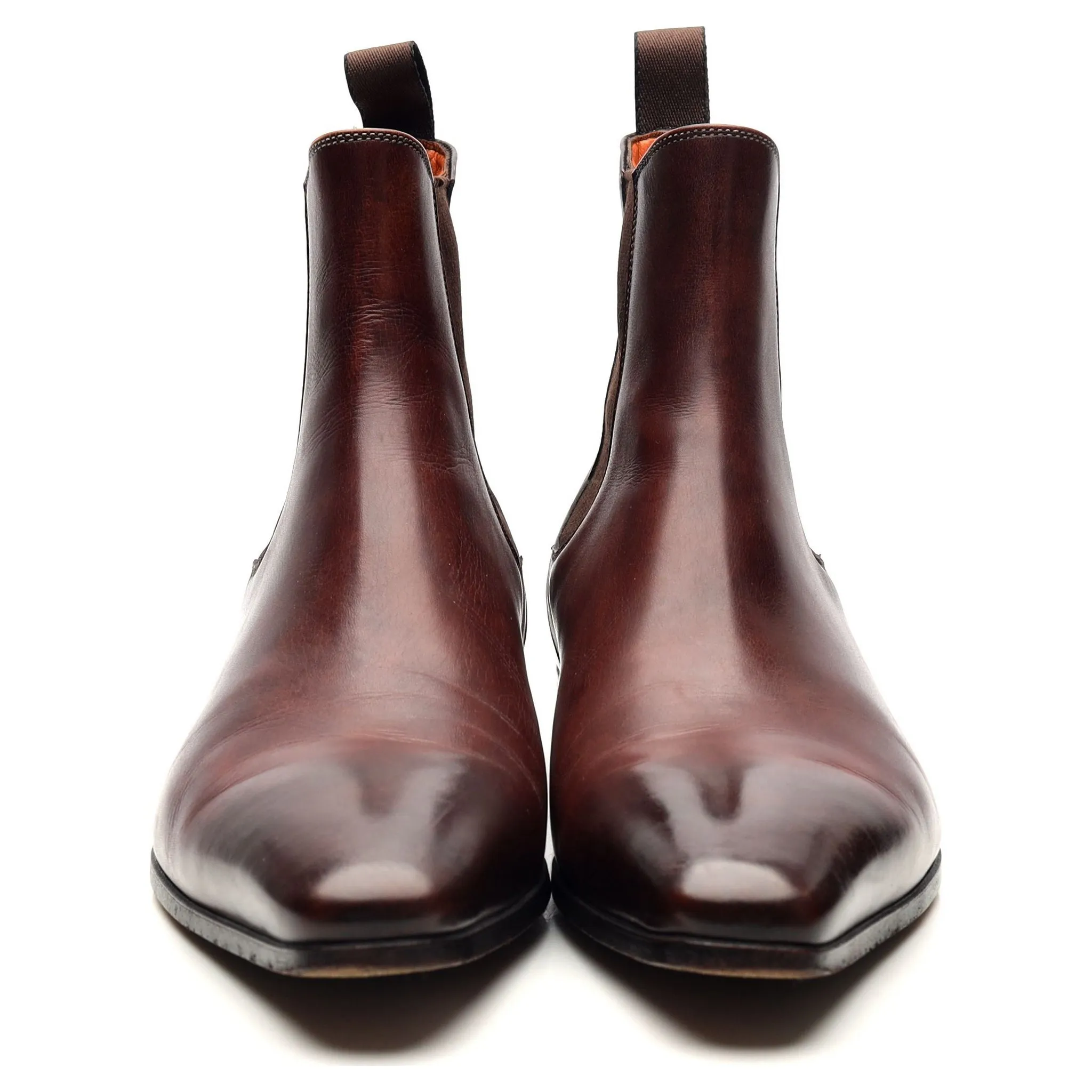 Burgundy Leather Chelsea Boots UK 6.5