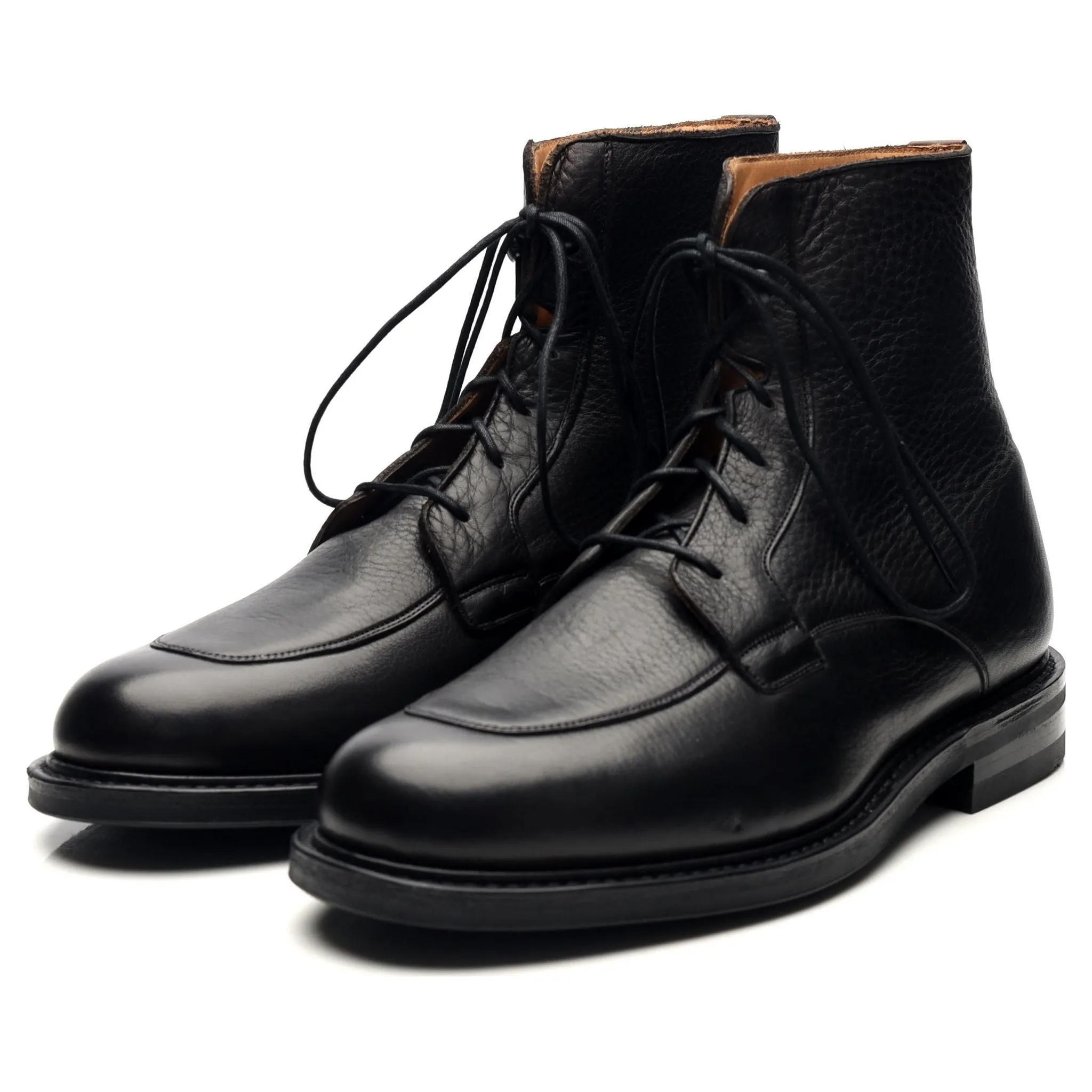 'Careby' Black Leather Boots UK 6.5 F