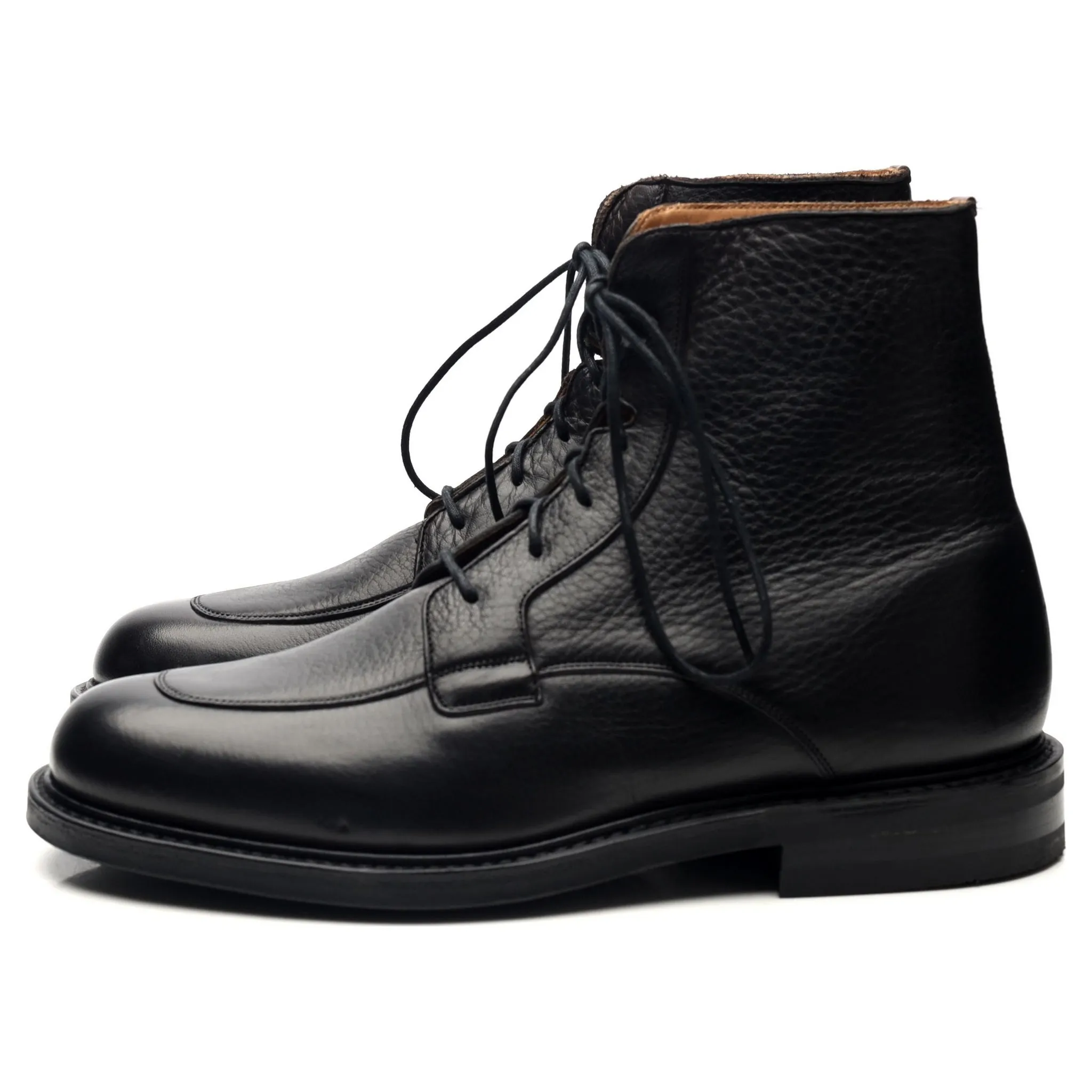 'Careby' Black Leather Boots UK 6.5 F