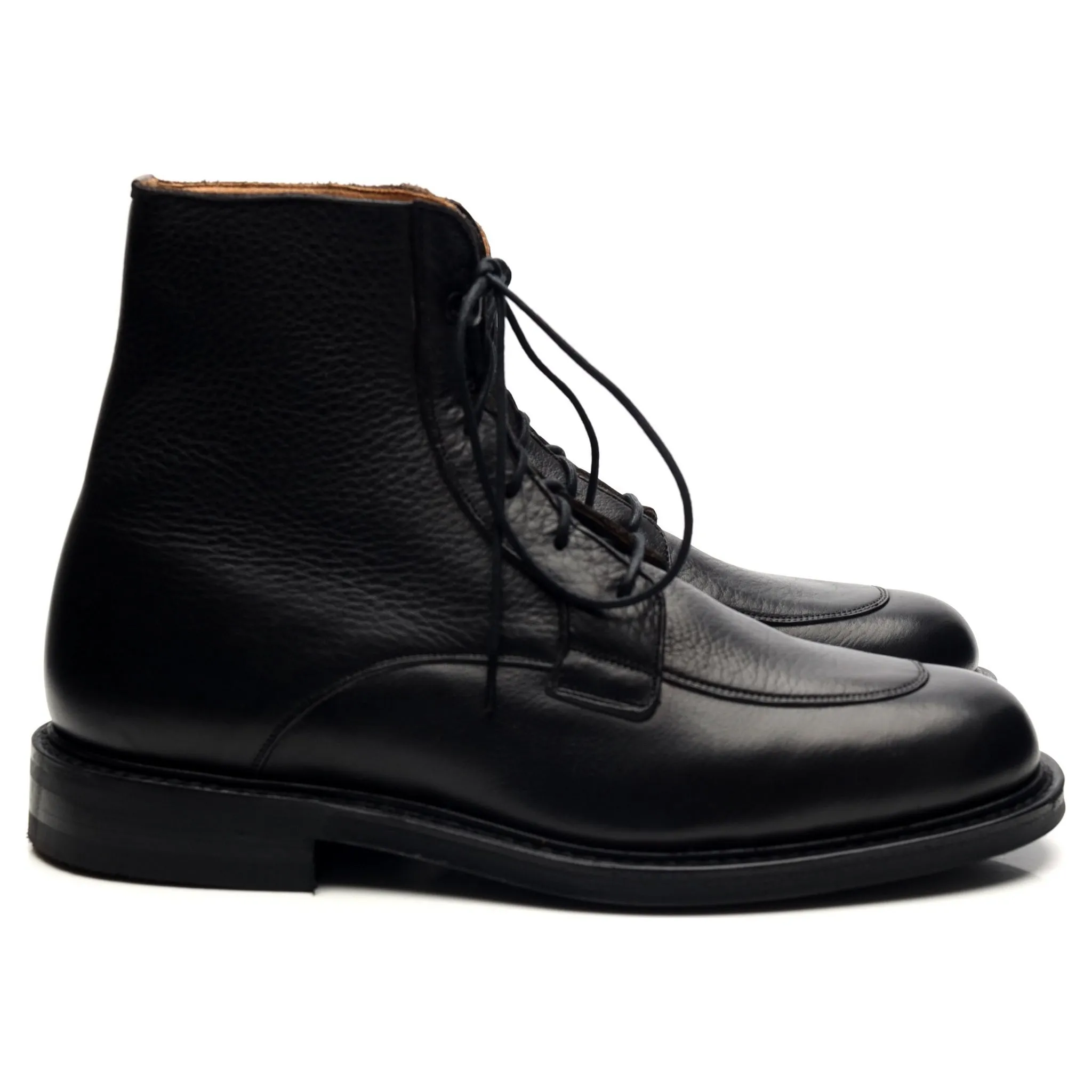 'Careby' Black Leather Boots UK 6.5 F