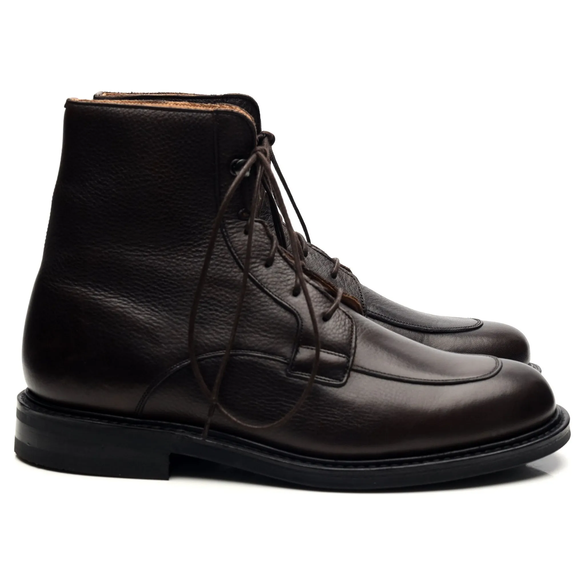 'Careby' Dark Brown Leather Boots UK 6.5 F