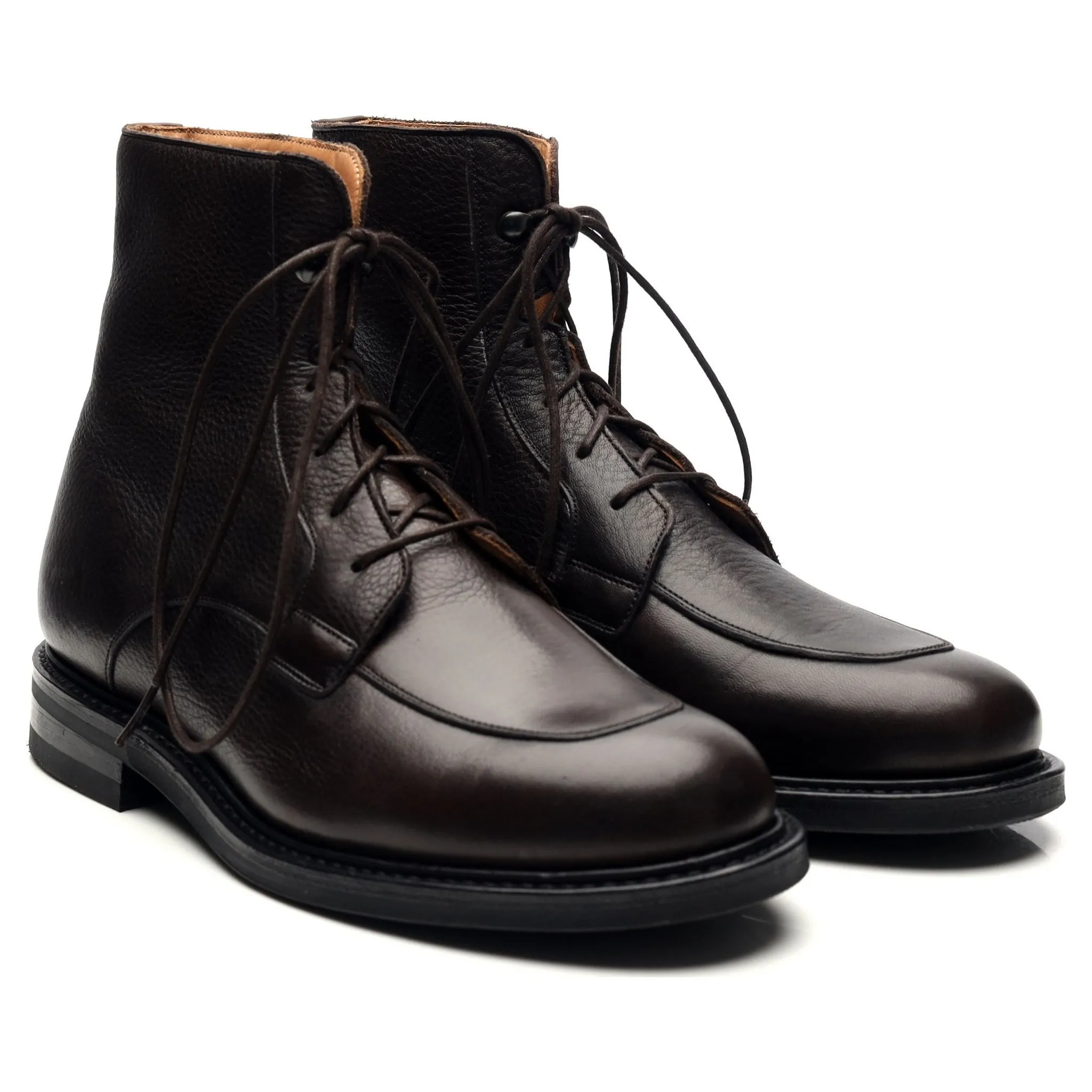 'Careby' Dark Brown Leather Boots UK 6.5 F