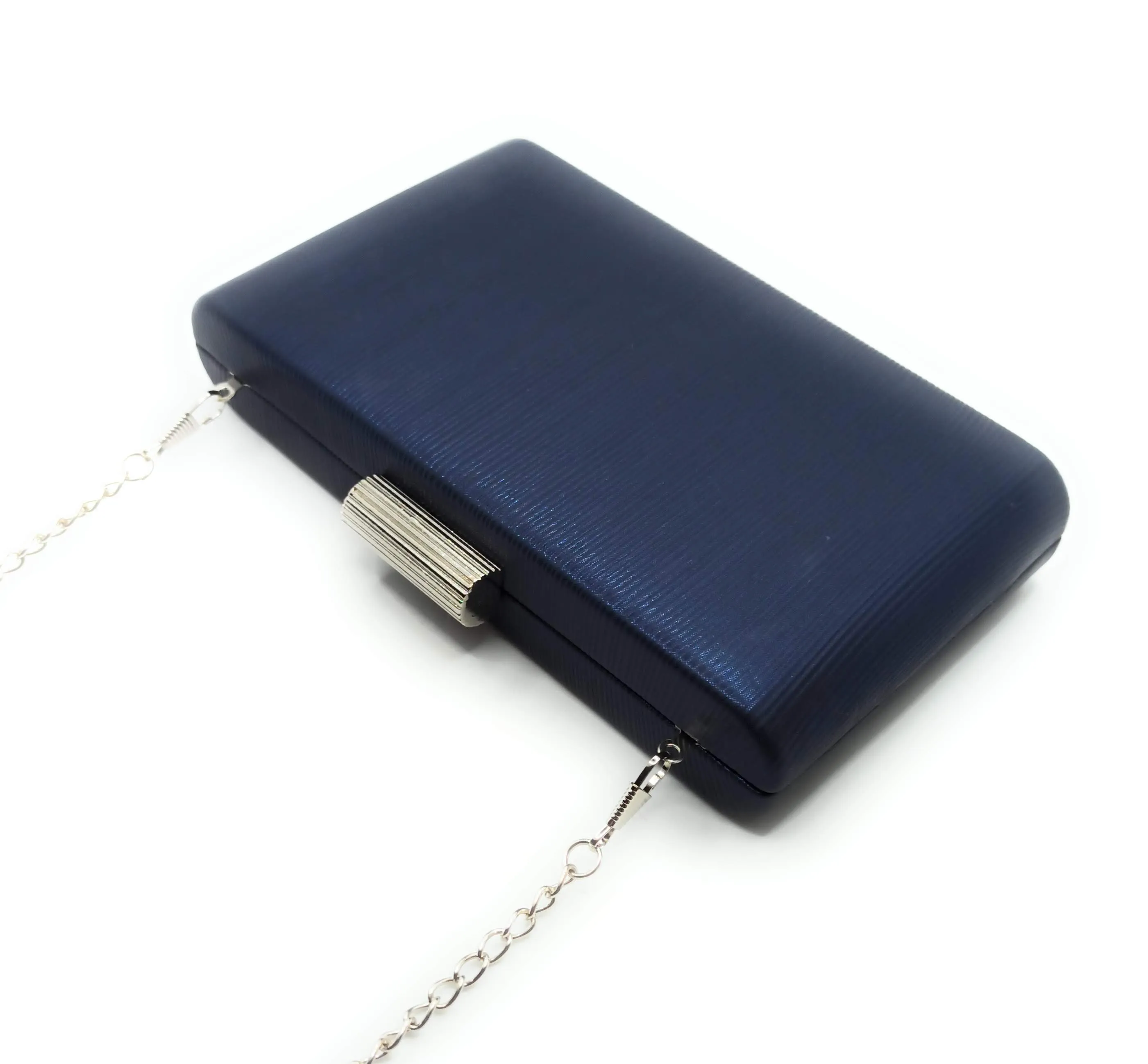 Cartera De Mano Bolso Fiesta · Rayas Azul Noche