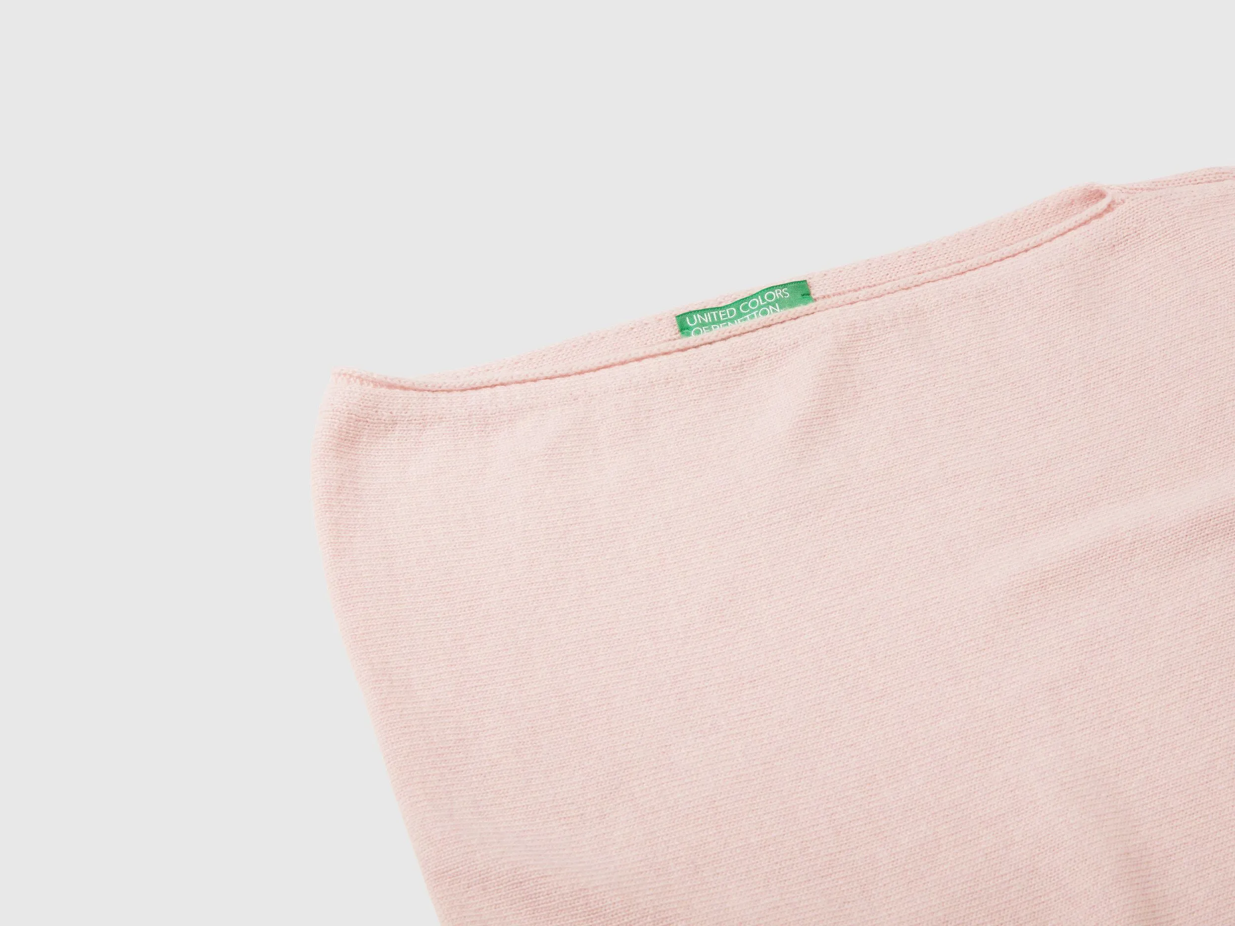 Cashmere blend poncho - Pastel Pink | Benetton