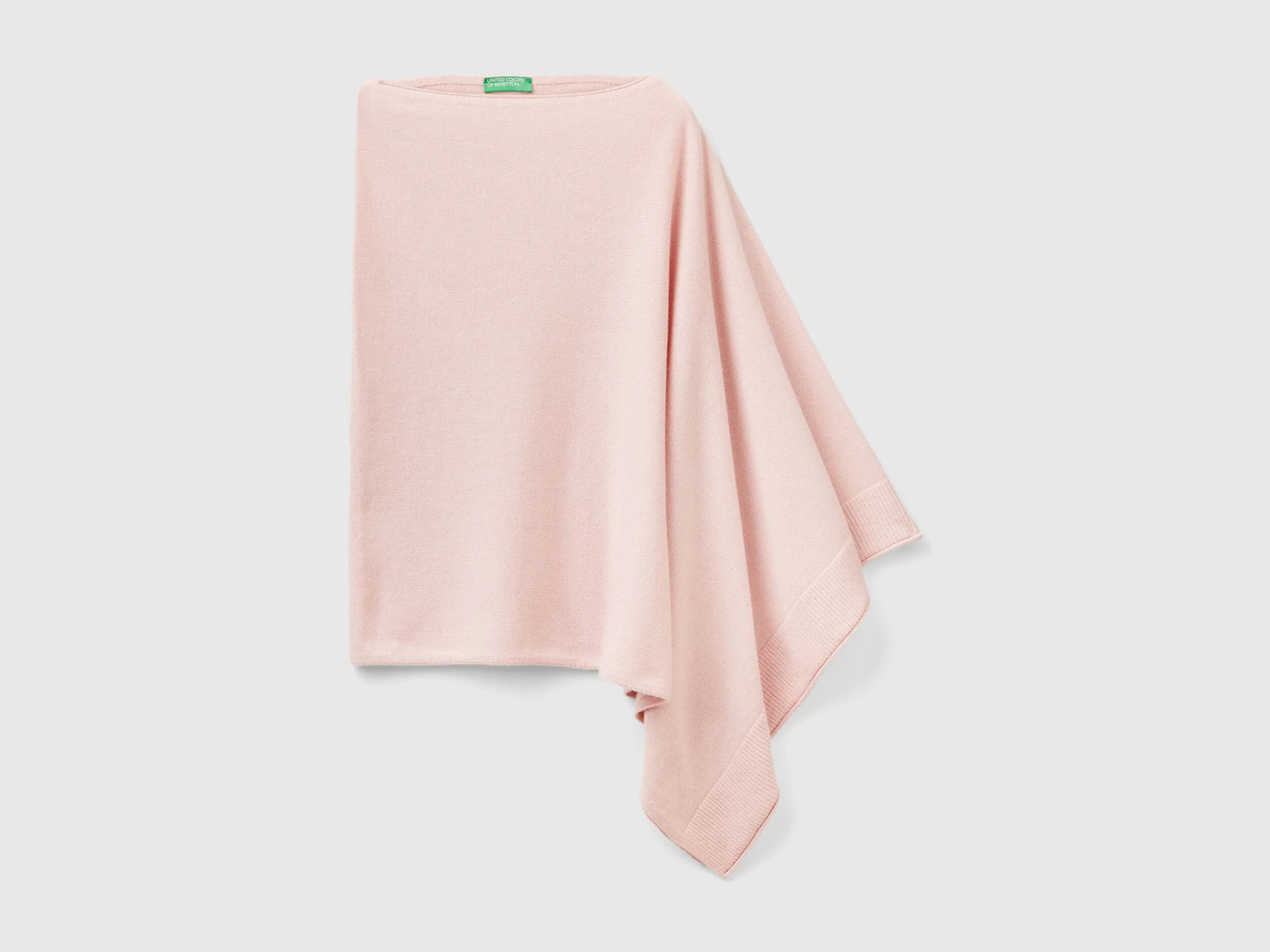 Cashmere blend poncho - Pastel Pink | Benetton