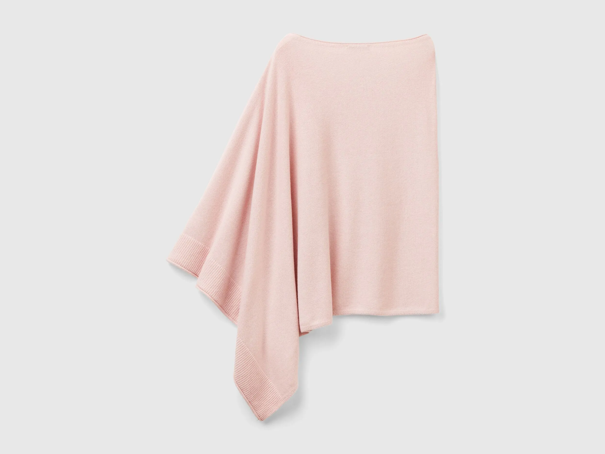 Cashmere blend poncho - Pastel Pink | Benetton