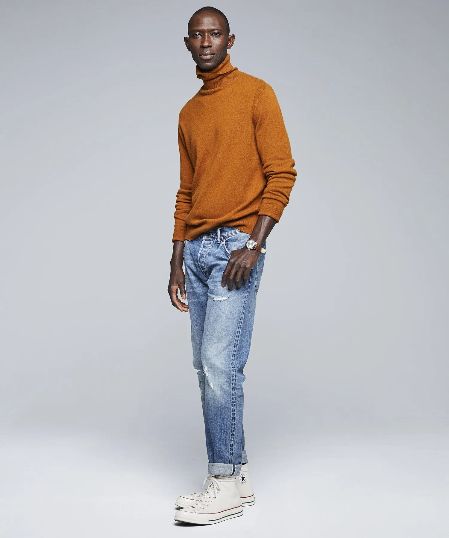 Cashmere Turtleneck in Chestnut