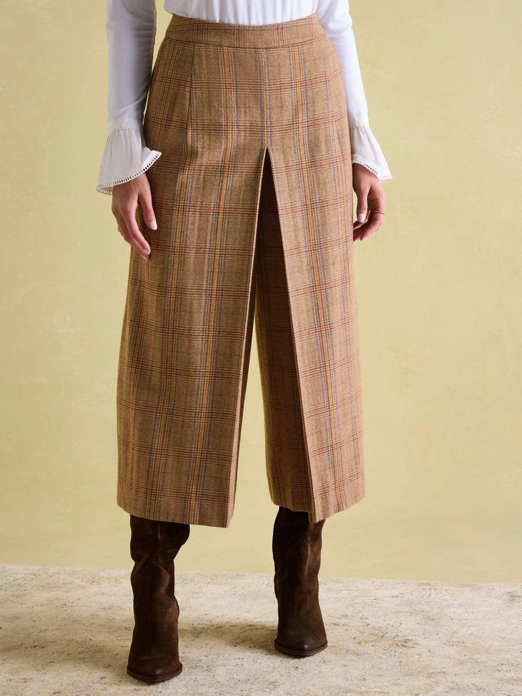 Check Tweed Culottes