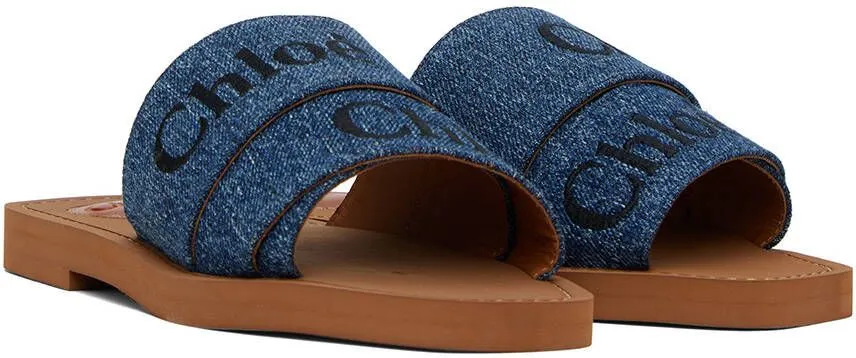 Chloé Blue Woody Mules