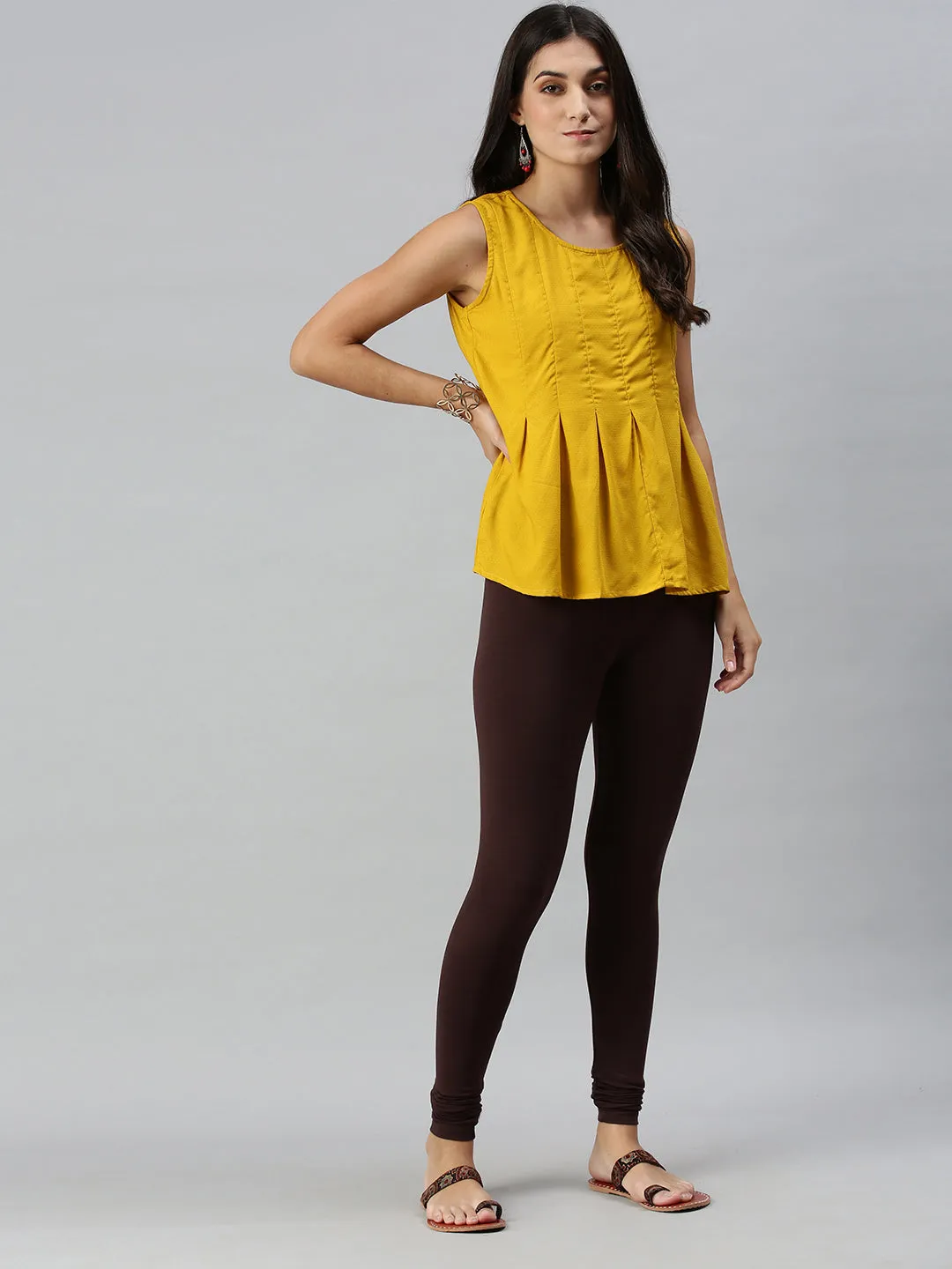 Churidar Leggings-Brown