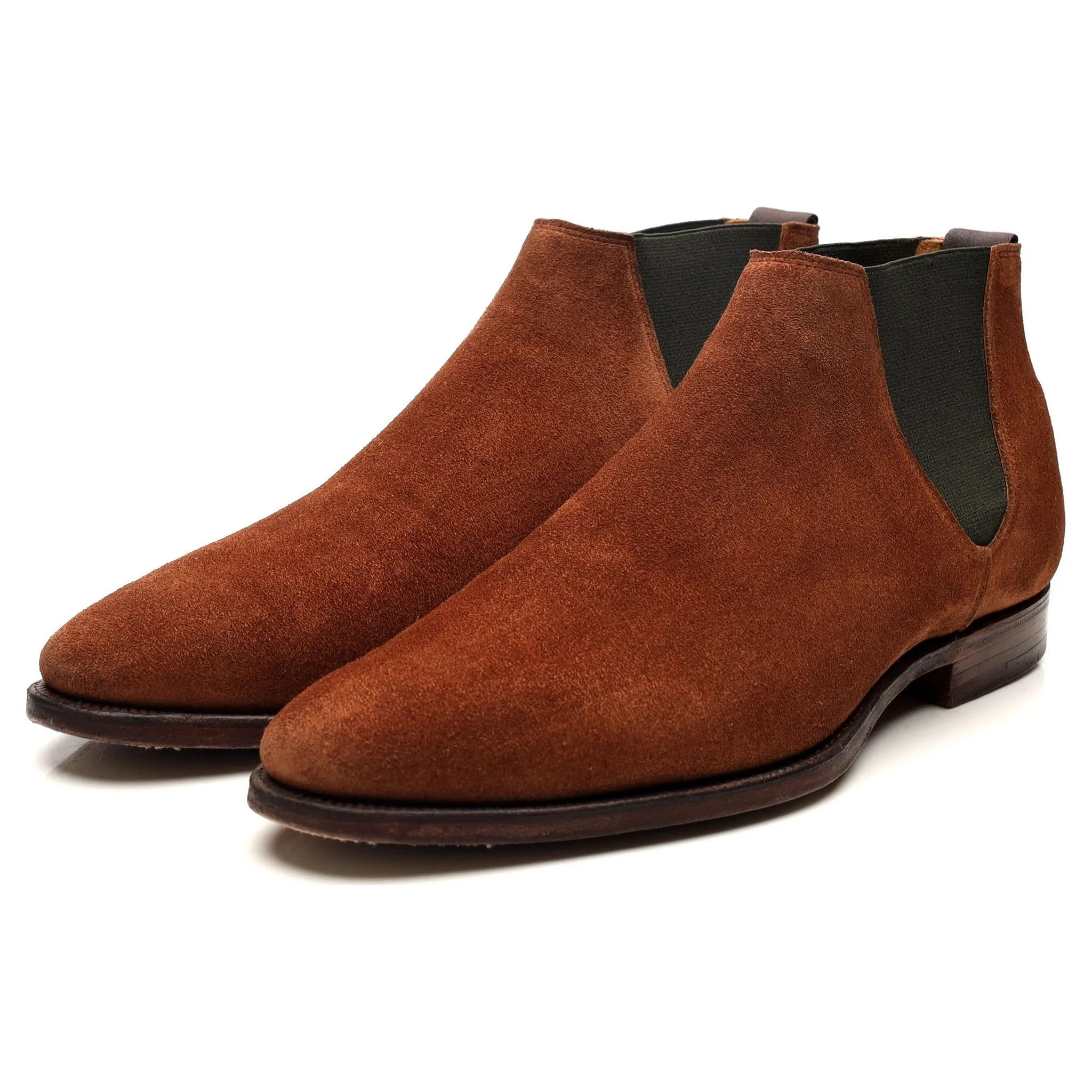 'Cranford 3' Tan Brown Suede Chelsea Boots UK 7 E